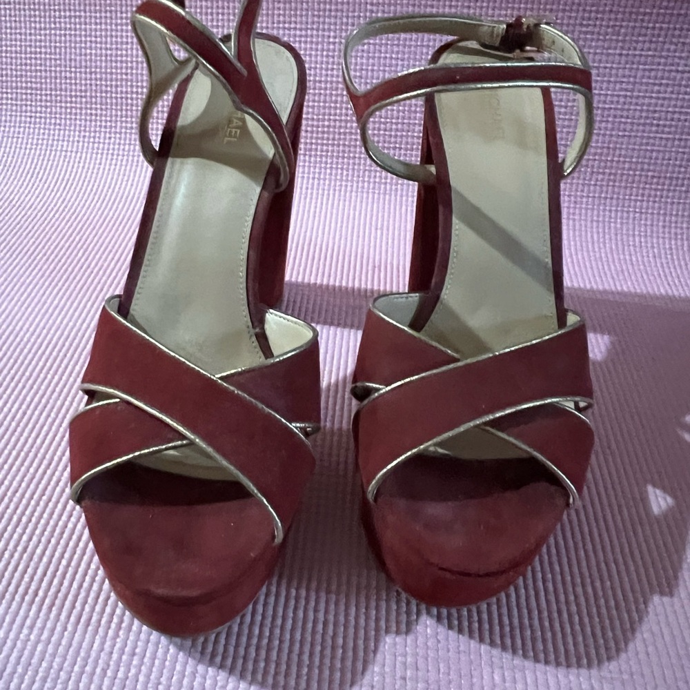 Elegant Red Strappy Women's Heels